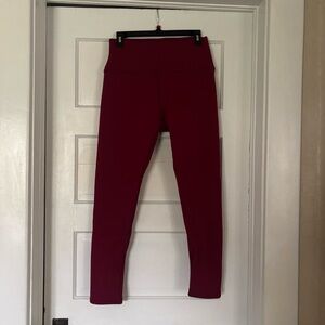 NWOT Women's Burgundy Fleece Lined Leggings